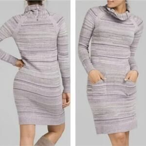 Prana Moonstone bisque cowl neck sweater dress Size Small